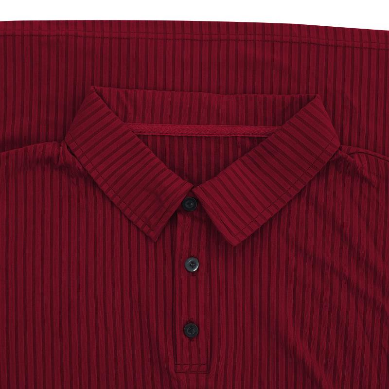 CAVETON | Men's Casual Elastic Long Sleeve polo Shirt